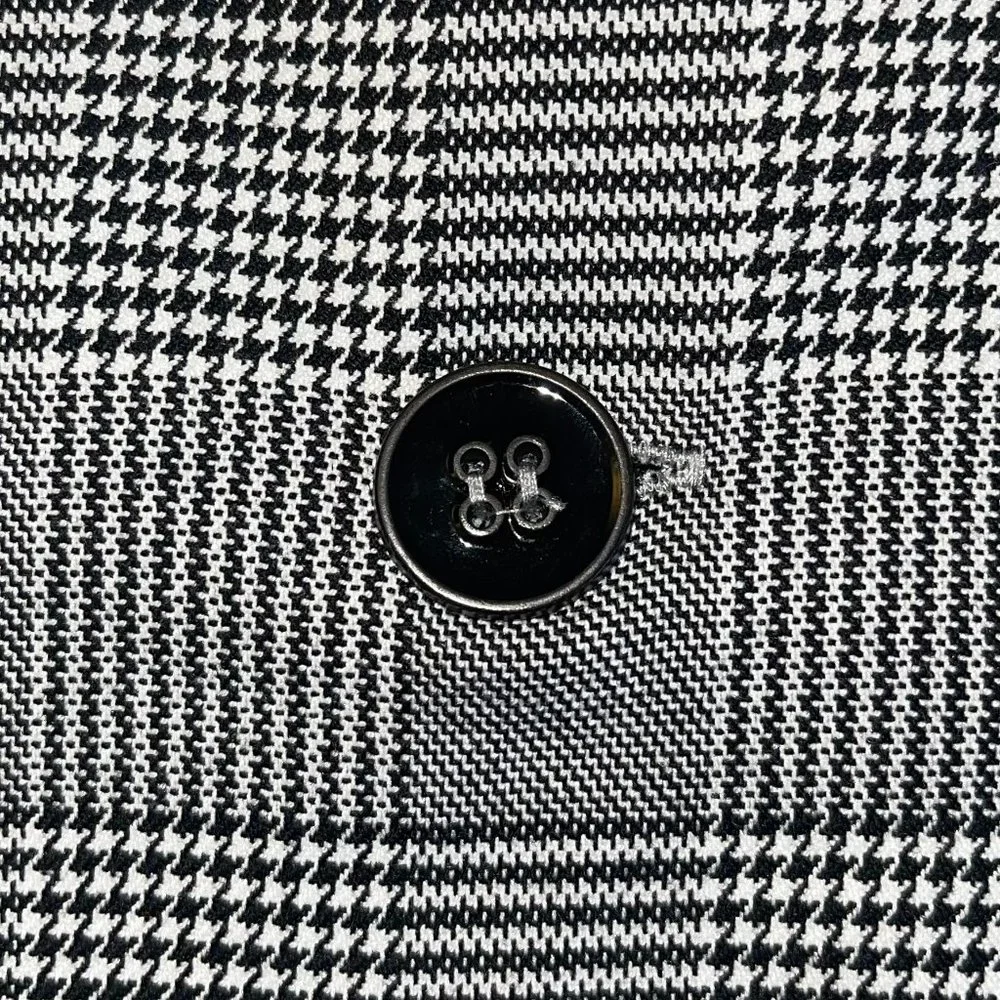 Zara Basic Collection Women's Black Plaid‎ Buttoned Wrap Skirt, Size L